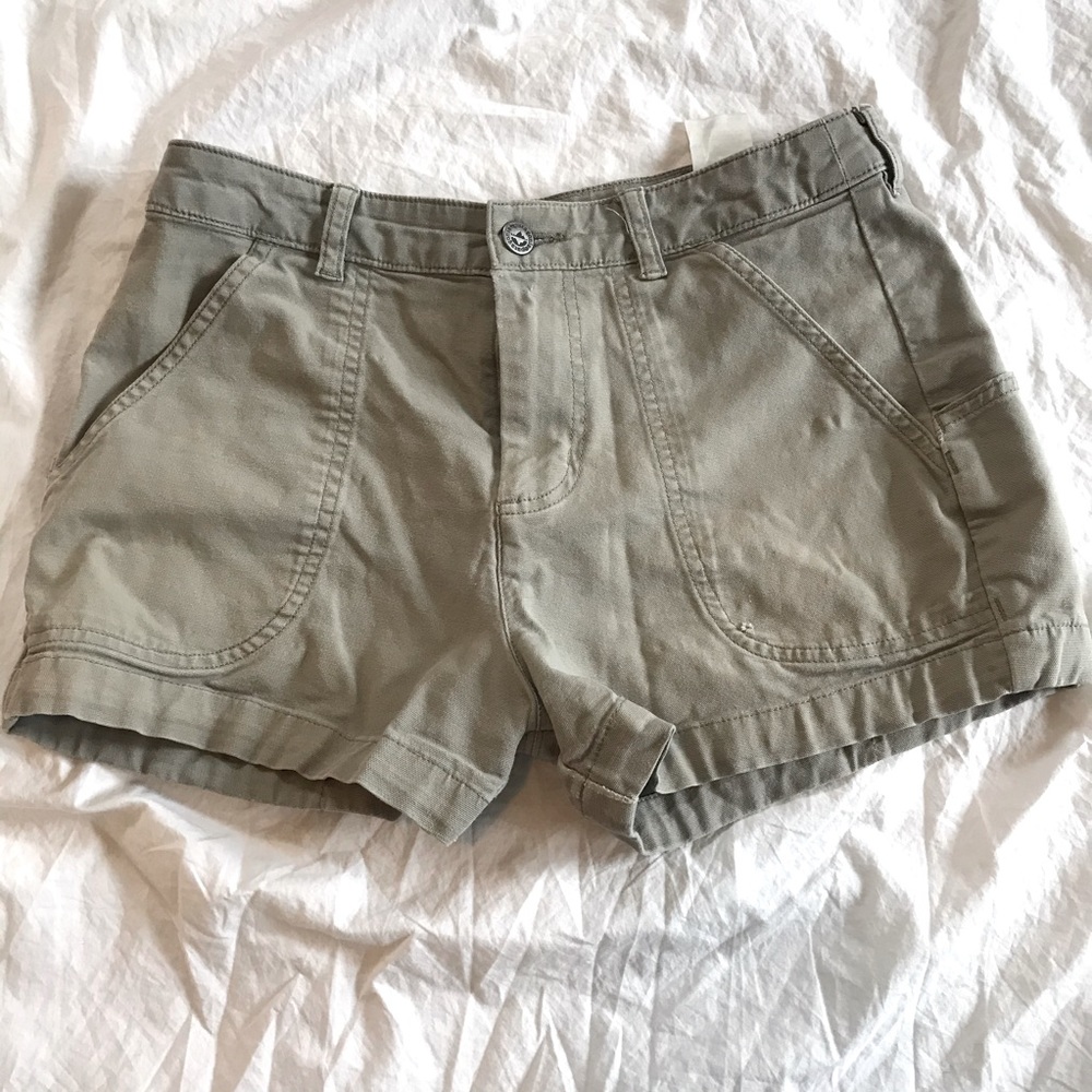Patagonia Stand Up Shorts Tan/Light Green Size 2